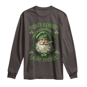 Irish Spirit Yule Merit Long Sleeve Shirt TS09 Dark Chocolate Print Your Wear