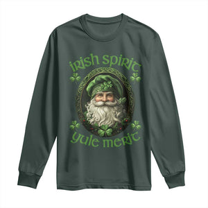 Irish Spirit Yule Merit Long Sleeve Shirt TS09 Dark Forest Green Print Your Wear