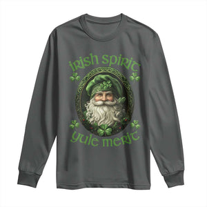 Irish Spirit Yule Merit Long Sleeve Shirt TS09 Dark Heather Print Your Wear