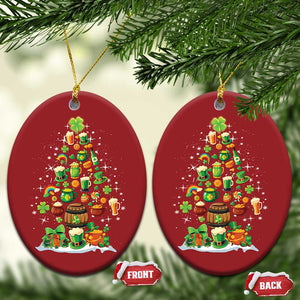 Merry Christmas Tree Irish Christmas Ornament TS09 Oval Red Print Your Wear