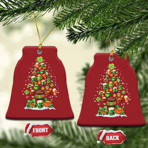 Merry Christmas Tree Irish Christmas Ornament TS09 Bell Flake Red Print Your Wear