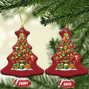 Merry Christmas Tree Irish Christmas Ornament TS09 Christmas Tree Red Print Your Wear