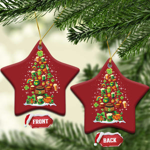 Merry Christmas Tree Irish Christmas Ornament TS09 Star Red Print Your Wear