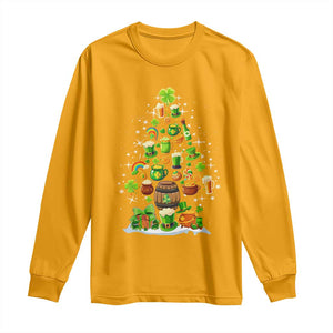 Merry Christmas Tree Irish Long Sleeve Shirt TS09 Gold Print Your Wear