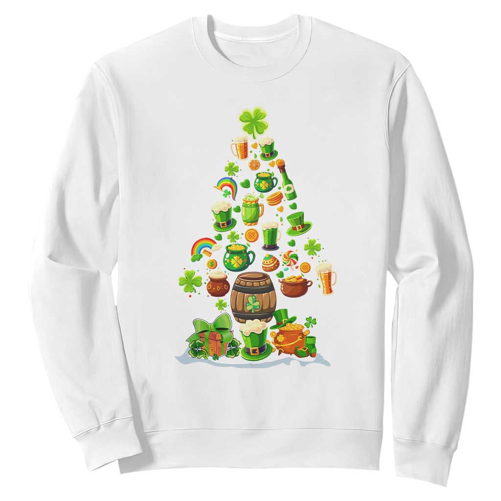 Merry Christmas Tree Irish Sweatshirt TS09 White Print Your Wear