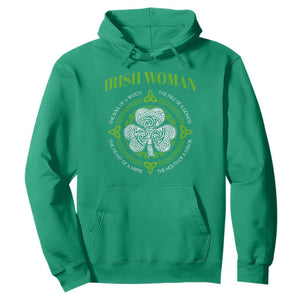 Irish Woman Pride Hoodie The Soul of A Witch Celtic Shamrock Feminist TS09 Irish Green Print Your Wear