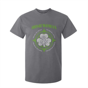 Irish Woman Pride T Shirt For Kid The Soul of A Witch Celtic Shamrock Feminist TS09 Charcoal Print Your Wear