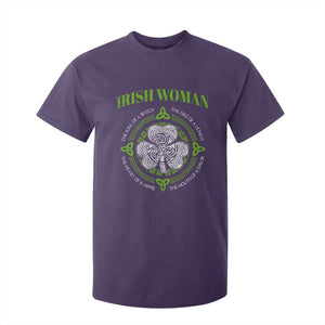 Irish Woman Pride T Shirt For Kid The Soul of A Witch Celtic Shamrock Feminist TS09 Purple Print Your Wear