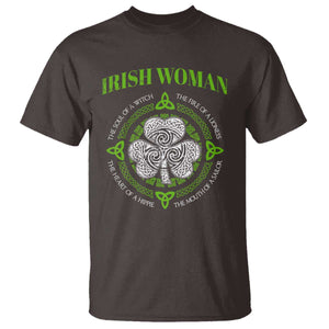 Irish Woman Pride T Shirt The Soul of A Witch Celtic Shamrock Feminist TS09 Dark Chocolate Print Your Wear