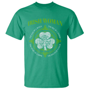 Irish Woman Pride T Shirt The Soul of A Witch Celtic Shamrock Feminist TS09 Irish Green Print Your Wear