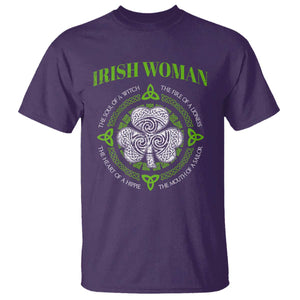 Irish Woman Pride T Shirt The Soul of A Witch Celtic Shamrock Feminist TS09 Purple Print Your Wear