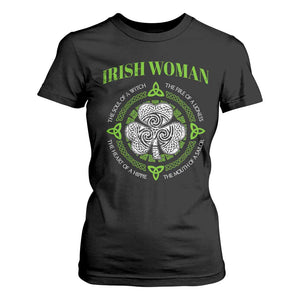 Irish Woman Pride T Shirt For Women The Soul of A Witch Celtic Shamrock Feminist TS09 Black Print Your Wear