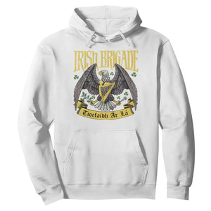 Irish Brigade Hoodie Tiocfaidh Ár Lá Eagle Patriotic TS09 White Print Your Wear