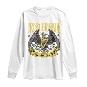 Irish Brigade Long Sleeve Shirt Tiocfaidh Ár Lá Eagle Patriotic TS09 White Print Your Wear