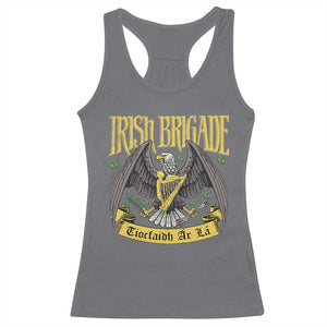 Irish Brigade Racerback Tank Top Tiocfaidh Ár Lá Eagle Patriotic TS09 Charcoal Print Your Wear