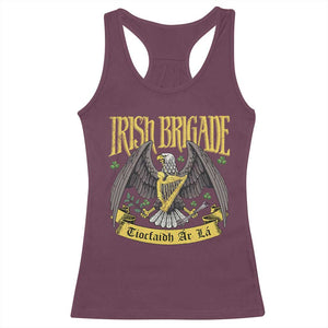 Irish Brigade Racerback Tank Top Tiocfaidh Ár Lá Eagle Patriotic TS09 Maroon Print Your Wear