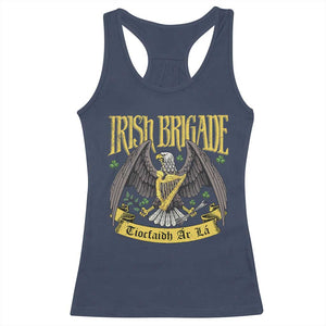 Irish Brigade Racerback Tank Top Tiocfaidh Ár Lá Eagle Patriotic TS09 Navy Print Your Wear