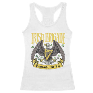 Irish Brigade Racerback Tank Top Tiocfaidh Ár Lá Eagle Patriotic TS09 White Print Your Wear