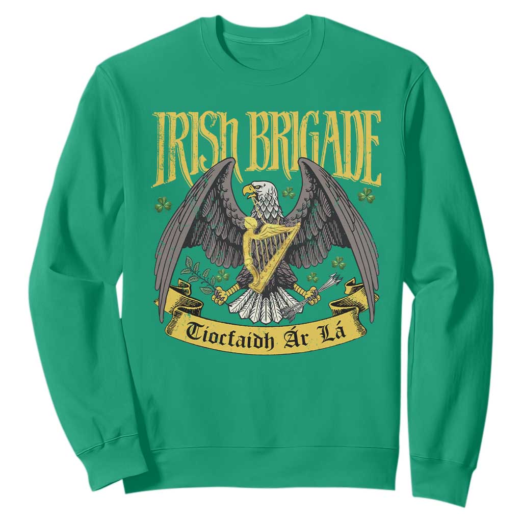 Irish Brigade Sweatshirt Tiocfaidh Ár Lá Eagle Patriotic TS09 Irish Green Print Your Wear