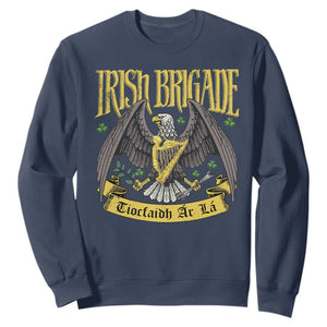 Irish Brigade Sweatshirt Tiocfaidh Ár Lá Eagle Patriotic TS09 Navy Print Your Wear