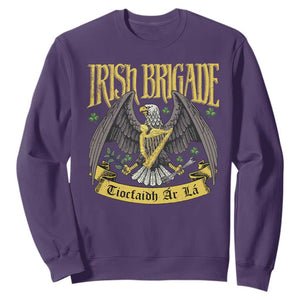 Irish Brigade Sweatshirt Tiocfaidh Ár Lá Eagle Patriotic TS09 Purple Print Your Wear