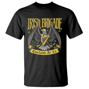 Irish Brigade T Shirt Tiocfaidh Ár Lá Eagle Patriotic TS09 Black Print Your Wear