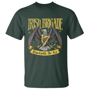 Irish Brigade T Shirt Tiocfaidh Ár Lá Eagle Patriotic TS09 Dark Forest Green Print Your Wear