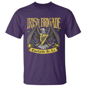 Irish Brigade T Shirt Tiocfaidh Ár Lá Eagle Patriotic TS09 Purple Print Your Wear