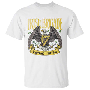 Irish Brigade T Shirt Tiocfaidh Ár Lá Eagle Patriotic TS09 White Print Your Wear