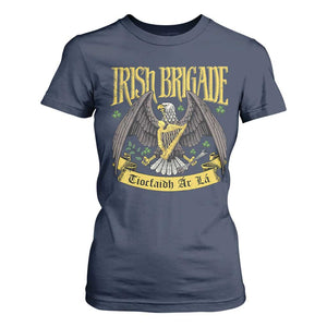 Irish Brigade T Shirt For Women Tiocfaidh Ár Lá Eagle Patriotic TS09 Navy Print Your Wear