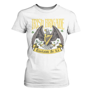 Irish Brigade T Shirt For Women Tiocfaidh Ár Lá Eagle Patriotic TS09 White Print Your Wear