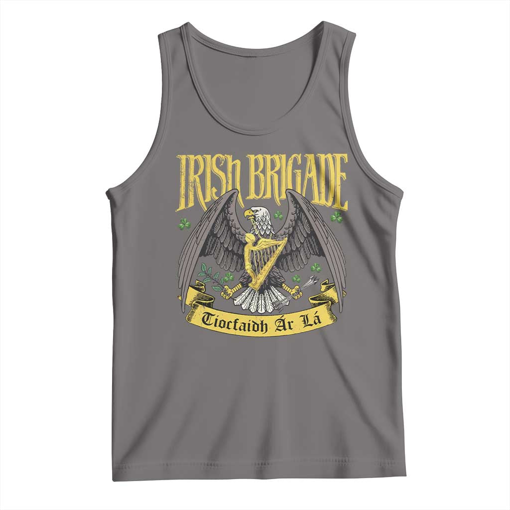 Irish Brigade Tank Top Tiocfaidh Ar La Eagle Patriotic TS09 Deep Heather Print Your Wear