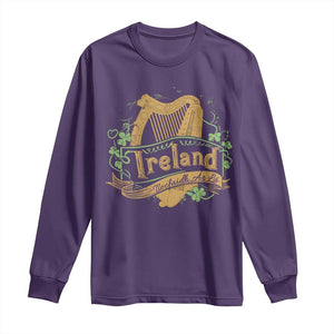 Irish Brigade Long Sleeve Shirt Tiocfaidh Ár Lá Coat Of Arms Kingdom Ireland TS09 Purple Print Your Wear