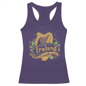 Irish Brigade Racerback Tank Top Tiocfaidh Ár Lá Coat Of Arms Kingdom Ireland TS09 Purple Print Your Wear