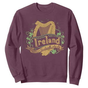 Irish Brigade Sweatshirt Tiocfaidh Ár Lá Coat Of Arms Kingdom Ireland TS09 Maroon Print Your Wear