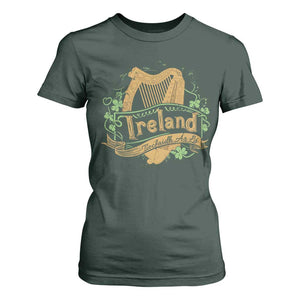 Irish Brigade T Shirt For Women Tiocfaidh Ár Lá Coat Of Arms Kingdom Ireland TS09 Dark Forest Green Print Your Wear