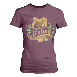 Irish Brigade T Shirt For Women Tiocfaidh Ár Lá Coat Of Arms Kingdom Ireland TS09 Maroon Print Your Wear