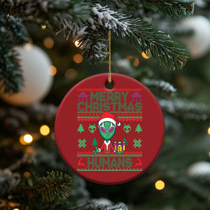 Funny Xmas Alien Santa Christmas Ornament Merry Christmas Humans UFO Outer Space TS09 Print Your Wear