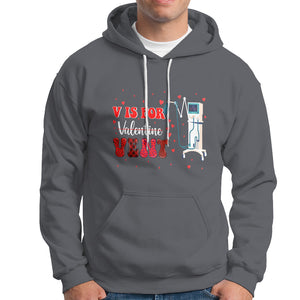 Valentine's Day Hoodie V Is For Vent Respiratory Therapist Nurse Healthcare Worker TS09 Charcoal Printyourwear