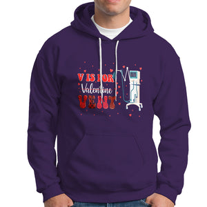 Valentine's Day Hoodie V Is For Vent Respiratory Therapist Nurse Healthcare Worker TS09 Purple Printyourwear