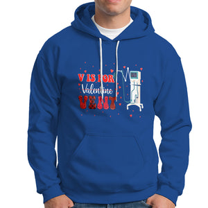 Valentine's Day Hoodie V Is For Vent Respiratory Therapist Nurse Healthcare Worker TS09 Royal Blue Printyourwear