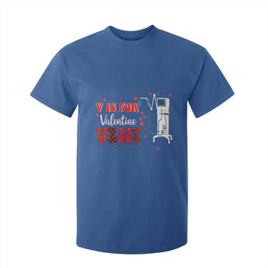 Valentine's Day T Shirt For Kid V Is For Vent Respiratory Therapist Nurse Healthcare Worker TS09 Royal Blue Print Your Wear