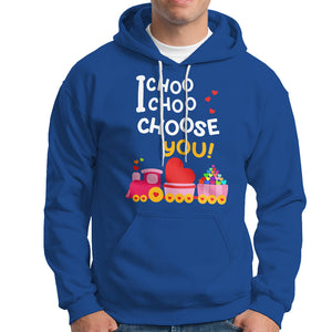 Valentine's Day Hoodie I Choo Choo Choose You Love Train Heart TS09 Royal Blue Printyourwear