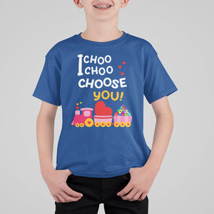 Valentine's Day T Shirt For Kid I Choo Choo Choose You Love Train Heart TS09 Royal Blue Printyourwear