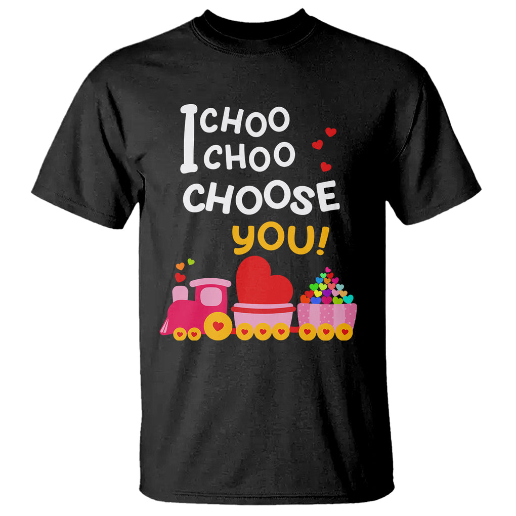 Valentine's Day T Shirt I Choo Choo Choose You Love Train Heart TS09 Black Printyourwear