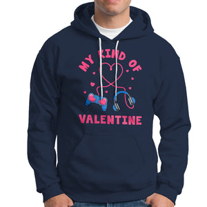 Valentine's Day Hoodie My Kind Of Valentine Gaming Gamer Men Boy Kid TS09 Navy Printyourwear