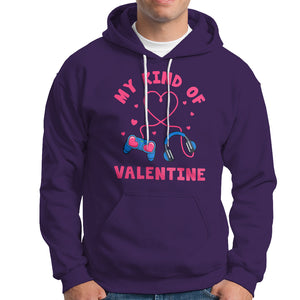 Valentine's Day Hoodie My Kind Of Valentine Gaming Gamer Men Boy Kid TS09 Purple Printyourwear