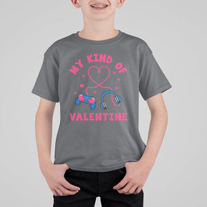 Valentine's Day T Shirt For Kid My Kind Of Valentine Gaming Gamer Men Boy Kid TS09 Charcoal Printyourwear