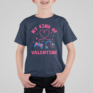 Valentine's Day T Shirt For Kid My Kind Of Valentine Gaming Gamer Men Boy Kid TS09 Navy Printyourwear