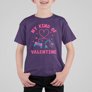 Valentine's Day T Shirt For Kid My Kind Of Valentine Gaming Gamer Men Boy Kid TS09 Purple Printyourwear